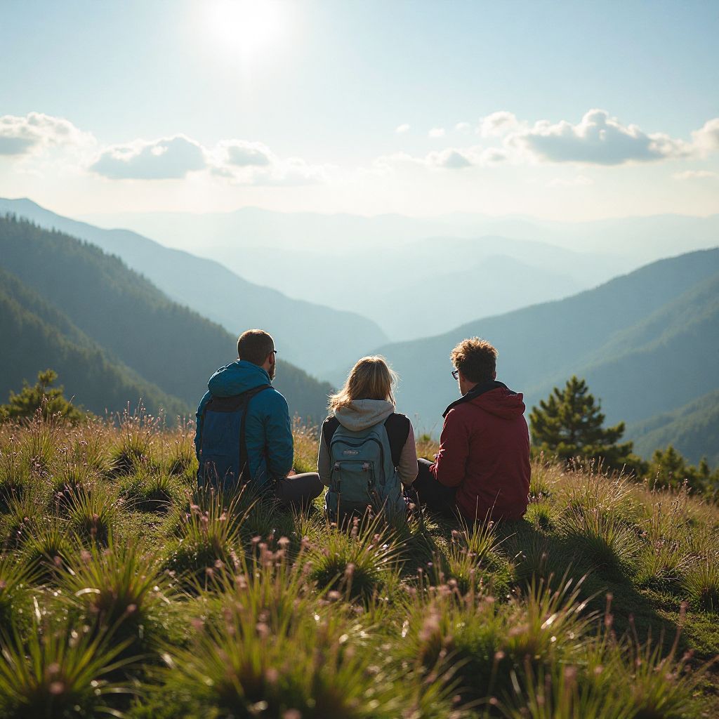 Yayla manzarası dinlenme molası